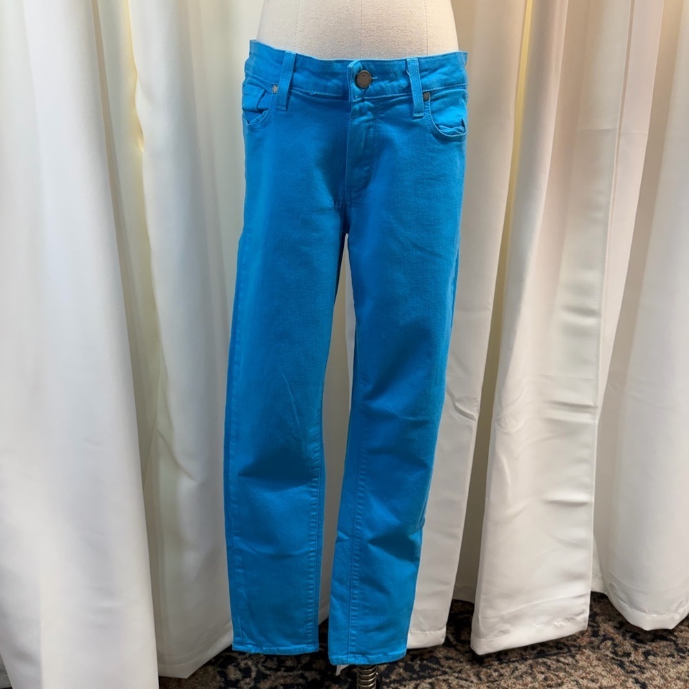 PAIGE Denim Turquoise ‘Skyline Ankle Peg’ Skinny Jeans Size 30